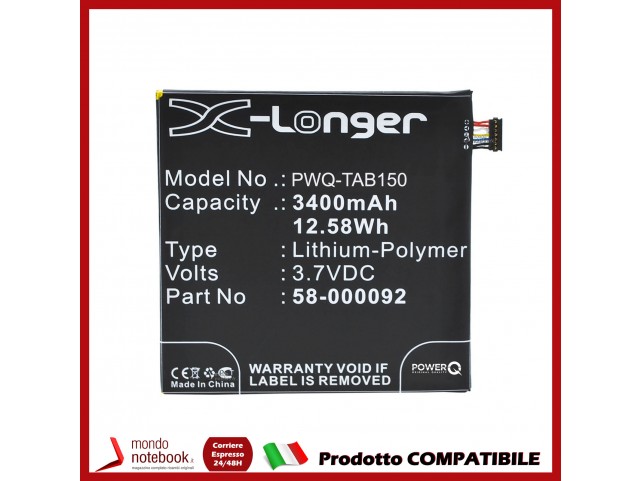 Batteria PowerQ per Amazon 26S1006 3400mAh 3.7V P/N 26S1006