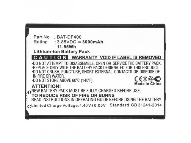 CoreParts Battery 11.55Wh Li-ion 3.85V  3000mAh Black for Bluebird