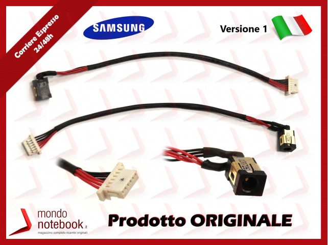Connettore di Alimentazione DC Power Jack SAMSUNG PJ535 7 Slate Xe700t1c (CON CAVO) Versione 1