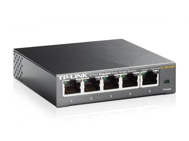 TP-Link Switch 5x GE TL-SG105E TL-SG105E, L2, Gigabit