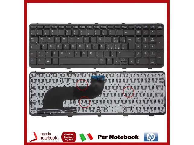 Tastiera Notebook HP Probook 650 655 G1 (Con Frame)(Senza Trackpoint) Italiana