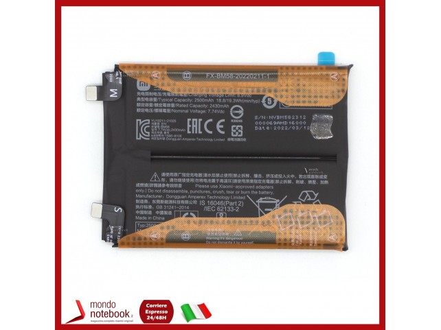 BATTERIA ORIGINALE SERVICE BM58 XIAOMI MI 11T PRO 2107113SG 5000 mAh