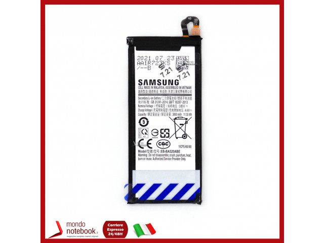 BATTERIA PER SAMSUNG GALAXY A5 2017 SM A520 F EB-BA520ABE 3000mAh PARI ORIGINALE
