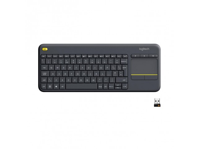Logitech K400 Plus Keyboard Dutch  Wireless Touch Black