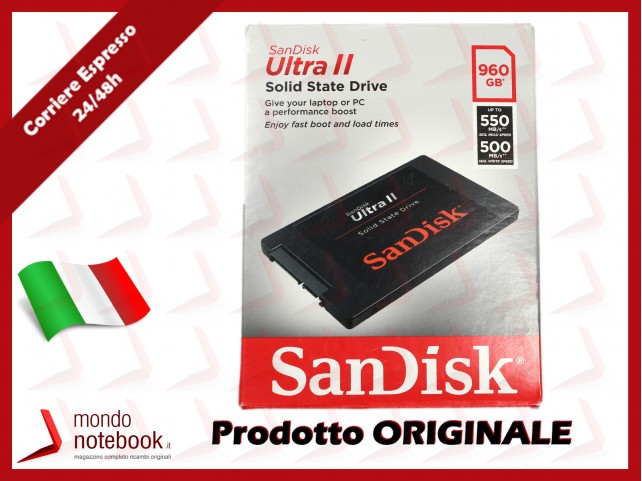 HARD DISK SSD 960GB SanDisk 2,5" (6.3cm) SATAIII Ultra II intern retail