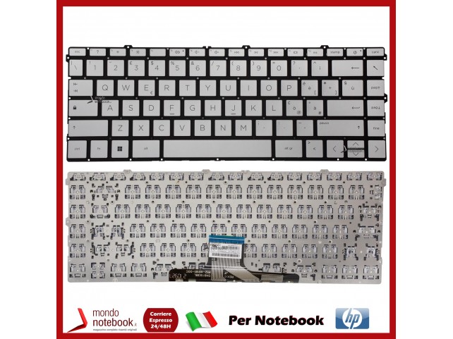 Tastiera Notebook HP Pavilion x360 14-DW 14-DV 14-DY (Silver) Italiana
