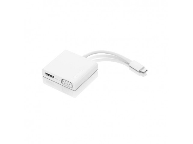 Lenovo USB-C 3-in-1 Travel Hub - 4K  HDMI VGA USB 3.0 Plug and