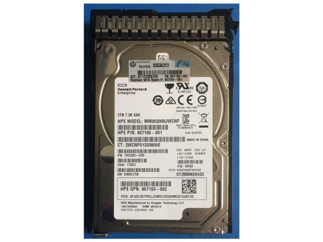 Hewlett Packard Enterprise HDD 2TB 12G 7.2K SFF SAS SC  