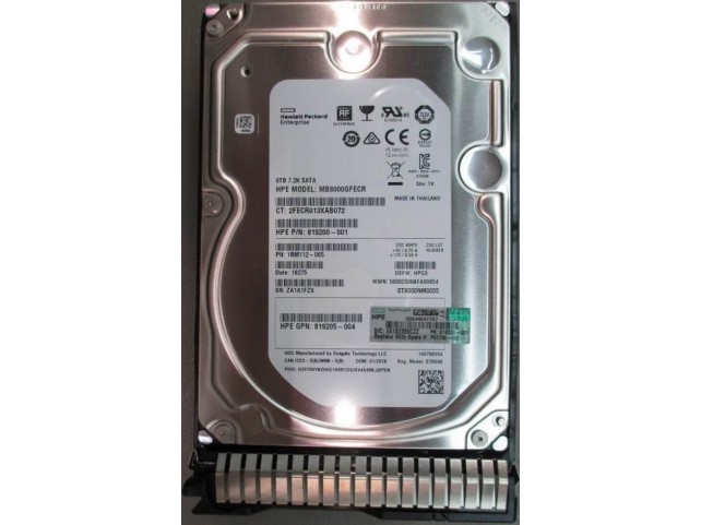 Hewlett Packard Enterprise DRV HDD 8TB 7.2K LFF  512E DS SC SPCL