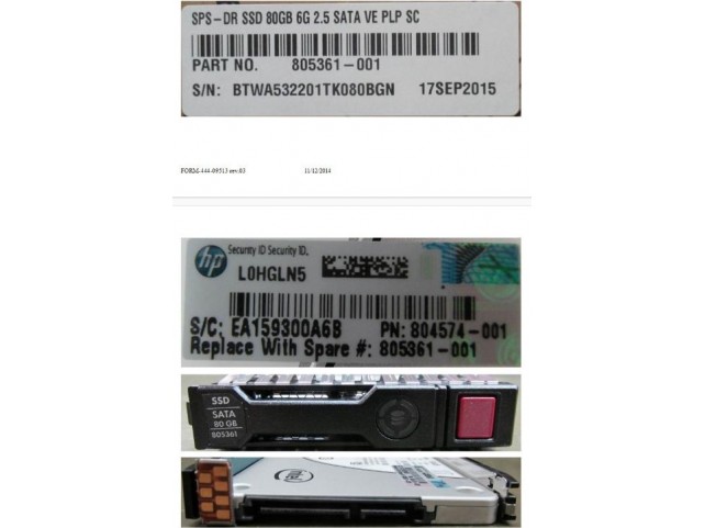 Hewlett Packard Enterprise 80GB hot-plug-SSD (SFF)  2.5-inch SATA interface