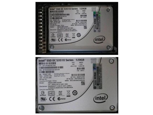 Hewlett Packard Enterprise Hot plud SSD 120GB 2.5 Inch  SATA interface SFF