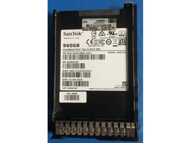 Hewlett Packard Enterprise DRV SSD 960GB SFF SATA  MU SC