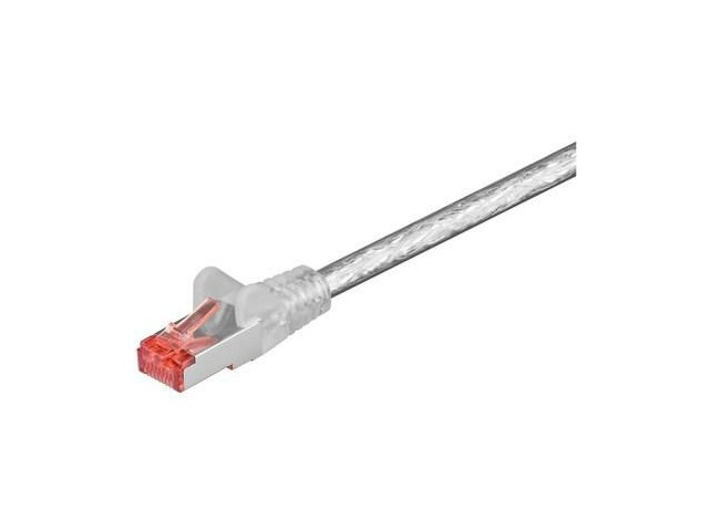 MicroConnect S/FTP CAT6 0.25m Transperant  PiMF (Pairs in metal foil)