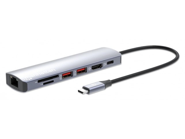 Manhattan USB-C PD 7-in-1 4K Docking  Station / Multiport Hub