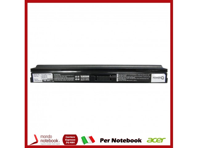 Batteria PowerQ per Acer e altri brand 4400mAh 10.8V P/N 3ICR18/65-2 Nero