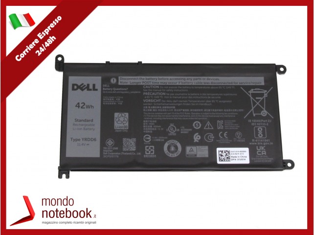 Batteria Originale DELL Inspiron 14 5485 5491 11,4V 3680mAh 42Wh