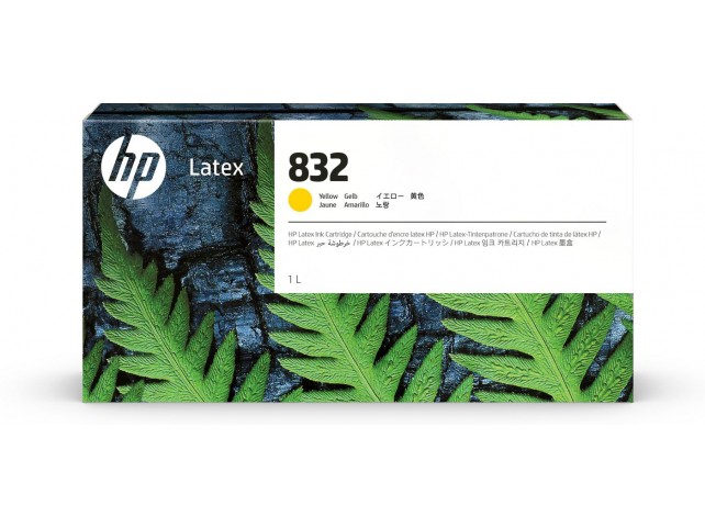 HP 832 1L Yellow Latex Ink  Cartridge 832 1-liter Yellow