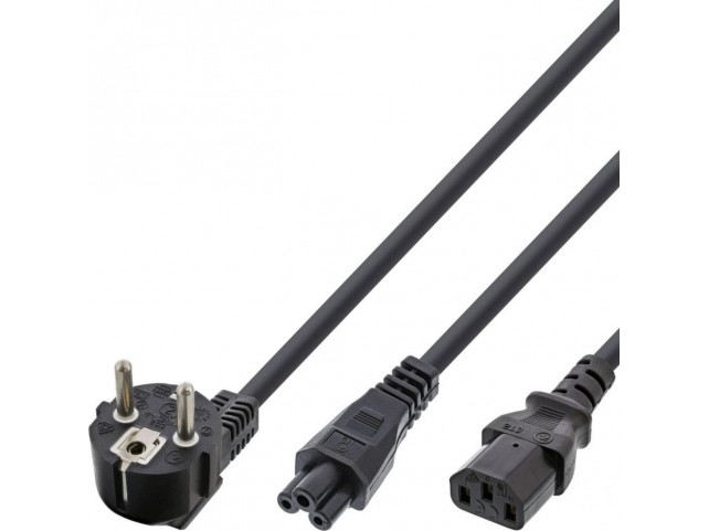 MicroConnect Power Splitter cable schuko  to C5 C13 1 8m