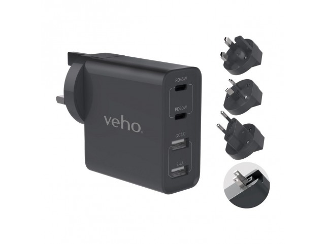 Veho TA-45 Multi region universal  USB charger plug adapter