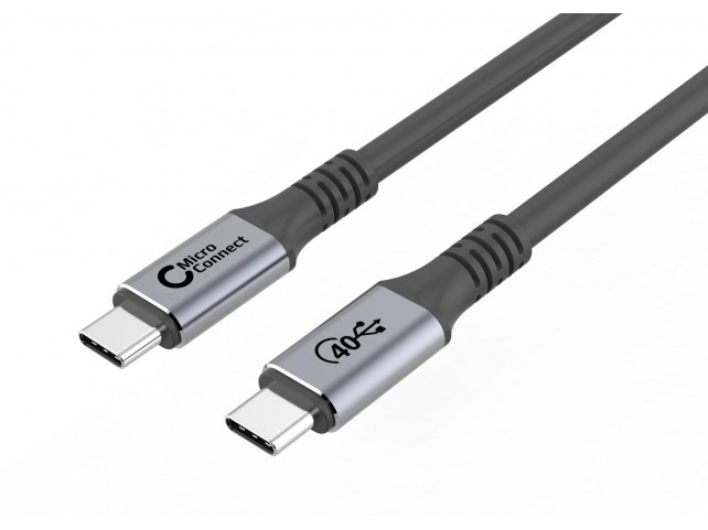 MicroConnect Premium USB4 Gen 3x2 USB-C  cable 0.25 m 40Gbps 100W