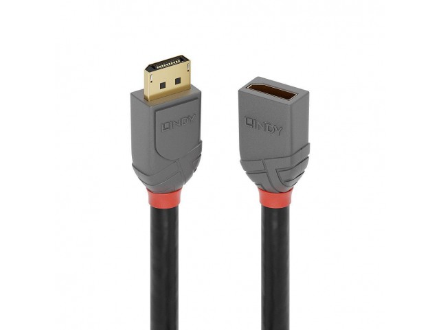Lindy 2m DisplayPort 1.4 Extension  Cable Anthra Line