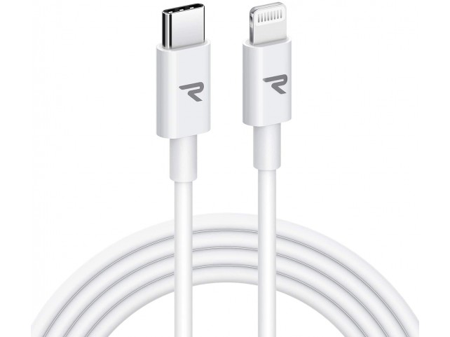 RAMPOW Cavo USB C Certificato Lightning 2M, Supporta Power Delivery 18W 3A Carica Rapida, Cavo Apple USB C Compatibile con iPho
