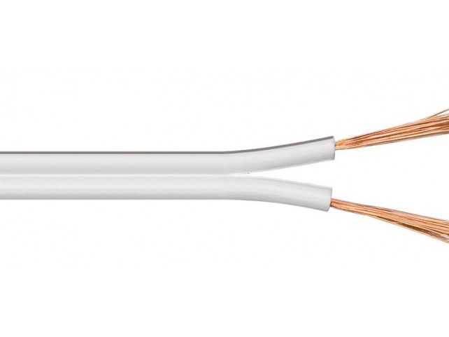 MicroConnect AUDSPEAKER2 Speaker cable 25m 2x2 5mm  white cable diameter 2 x 2 5