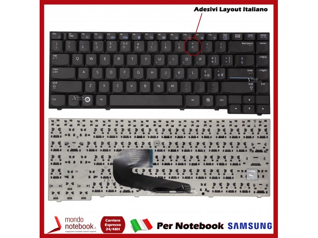 Tastiera Notebook SAMSUNG Aegis 400B NP600B4B Con Adesivi Layout Italiano Senza Puntatore