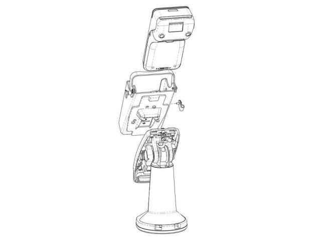 Havis Metal FlexiPole Backplate for  Pax A920 Pro Payment Terminal
