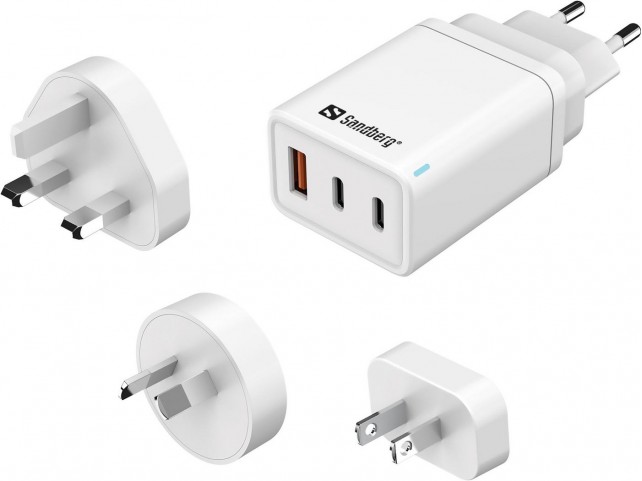 Sandberg 441-59 3in1 TravelCharger USB-C/A 65W  