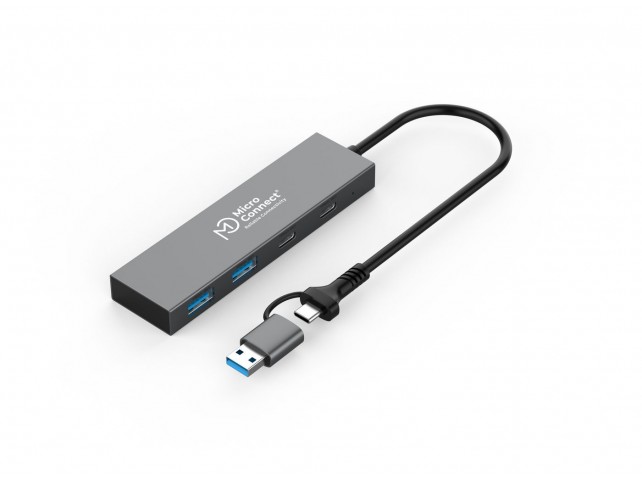 MicroConnect UC0066-5G-USB-C-4IN1 USB 3.0 Hub 4-Port USB-C A  Connectors