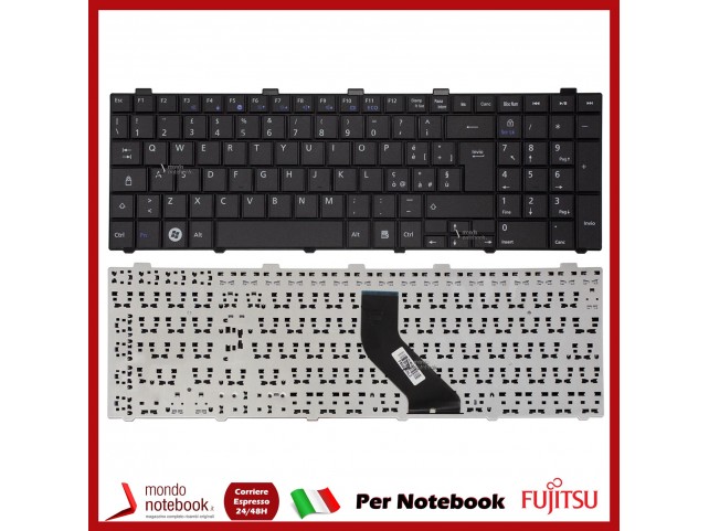 Tastiera Notebook Fujitsu Lifebook AH521 AH530 A530 A531 NH531 NH751 (ITALIANA) (NERA)