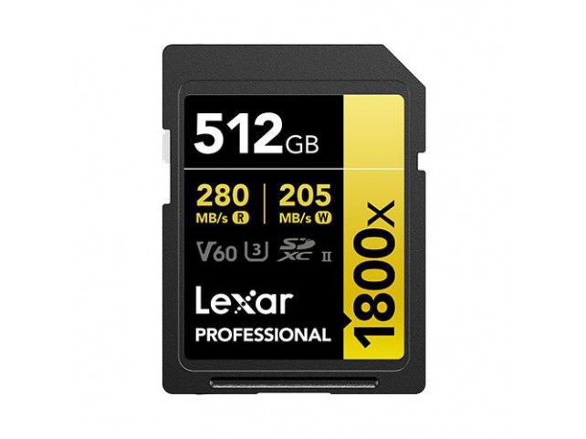 Lexar LSD1800512G-BNNNG Professional 1800X 512 Gb  Sdxc Uhs-Ii Class 10