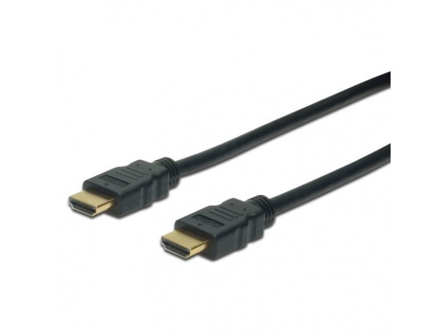 CAVO DIGITUS HDMI TO HDMI, M/M, 1MT, CONNETTORI DORATI, NERO, AK330107010S