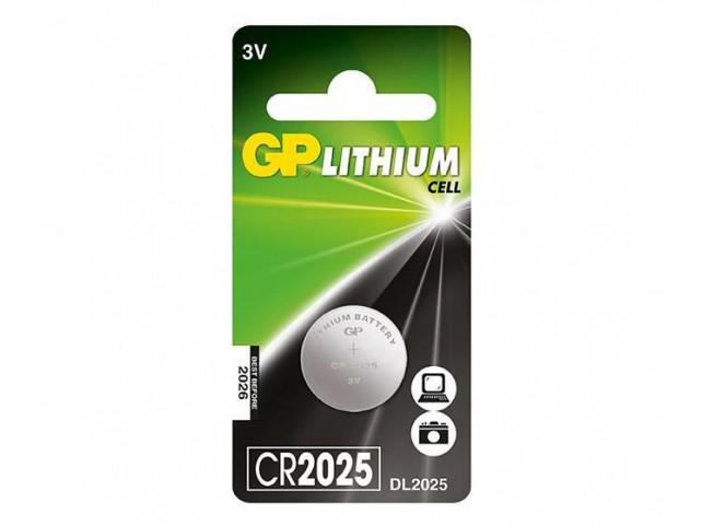 GP 2183 LITHIUM BUTTON CELL CR2025  Blister with 1 battery. 3V