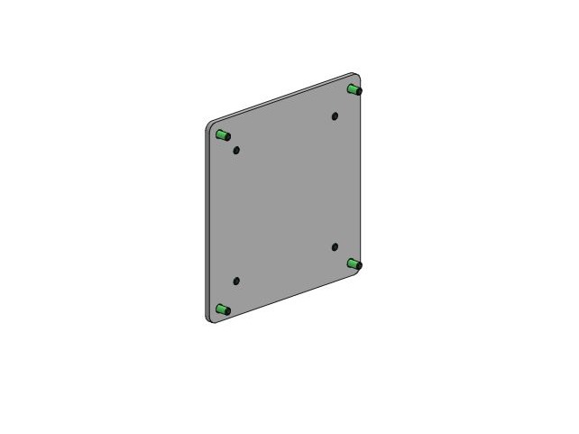 Ergonomic Solutions SpacePole VESA 75 - 100  Converter Plate - BLACK Black