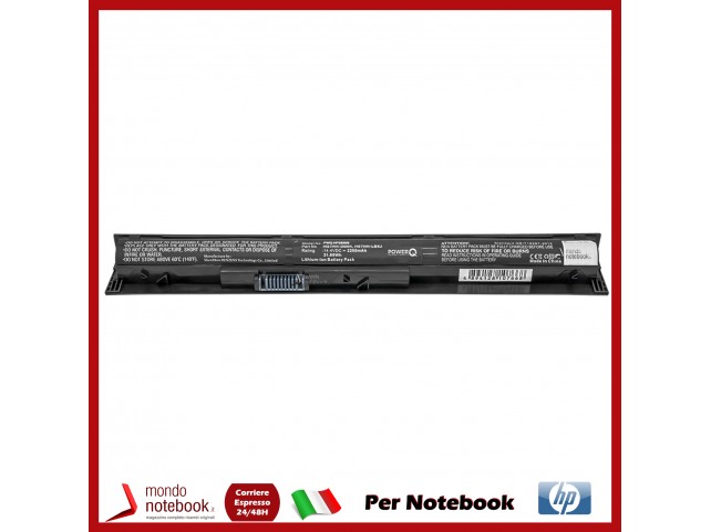 Batteria PowerQ per HP 15-K242TX 2200 mAh 14.4V P/N 756478-421 Nero