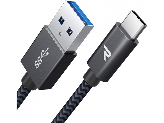 RAMPOW Cavo USB Type-C Carica Rapida e Trasmissione Dati- Quick Charge 3.0 - 1m