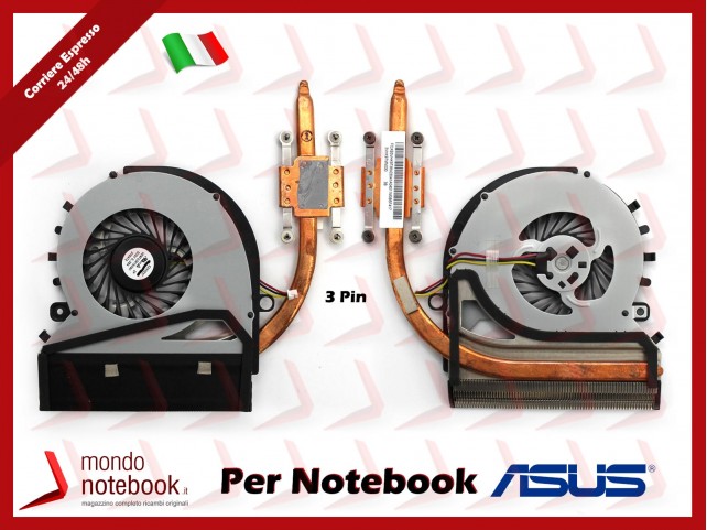 Dissipatore e Ventola Heatsink Fan CPU SONY VAIO SVF15 SVF152