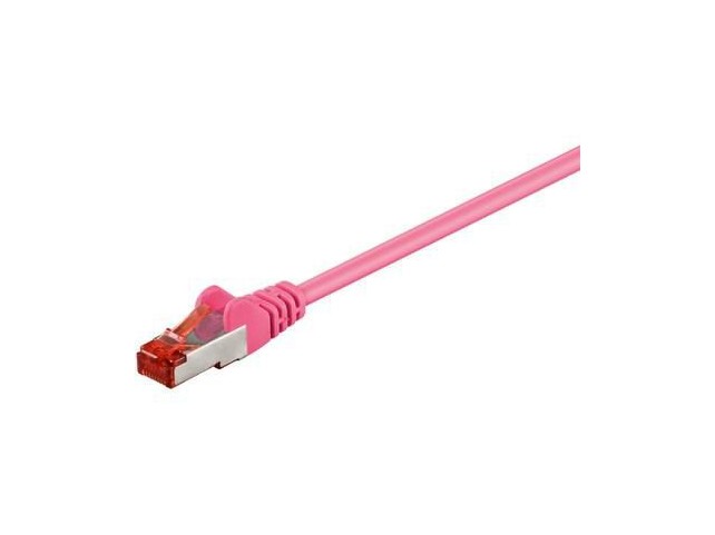 MicroConnect SSTP601PI S/FTP CAT6 1m Pink LSZH  PiMF (Pairs in metal foil)