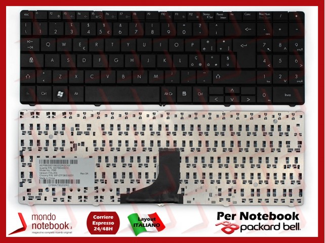 Tastiera Notebook PACKARD BELL Easynote SL45 SL51