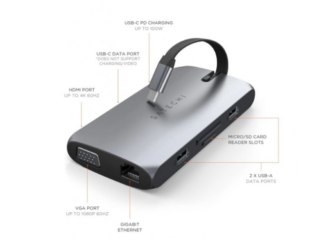 Satechi ST-UCMBAM USB-C ON-THE-GO MULTIPORT  ADAPTER