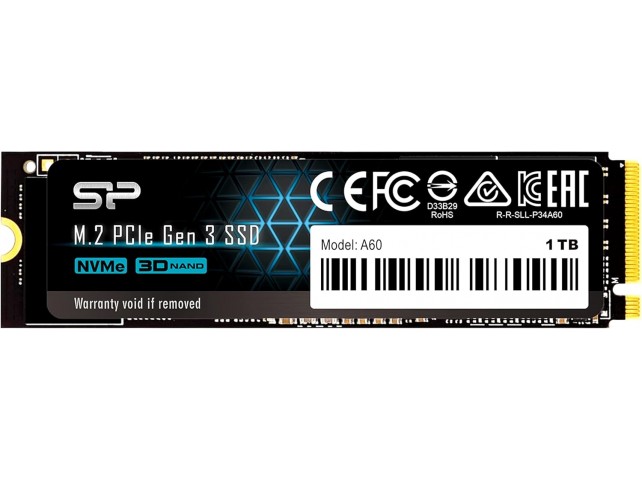 Silicon Power PCIe M.2 NVMe SSD 1TB Gen3x4 R/W up to 2, 200/1, 600MB/s Internal SSD