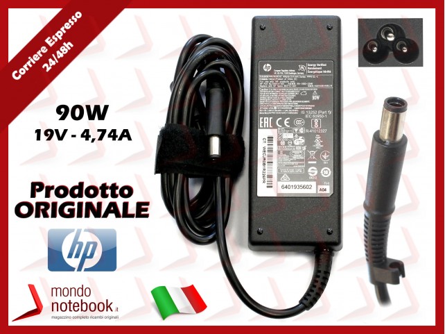 Alimentatore Originale HP 90W 19,5V 4,74A (7,4mm x 5,0mm)
