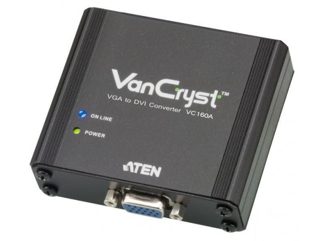 Aten VC160A-AT-G VGA to DVI Converter  VGA to DVI converter Black
