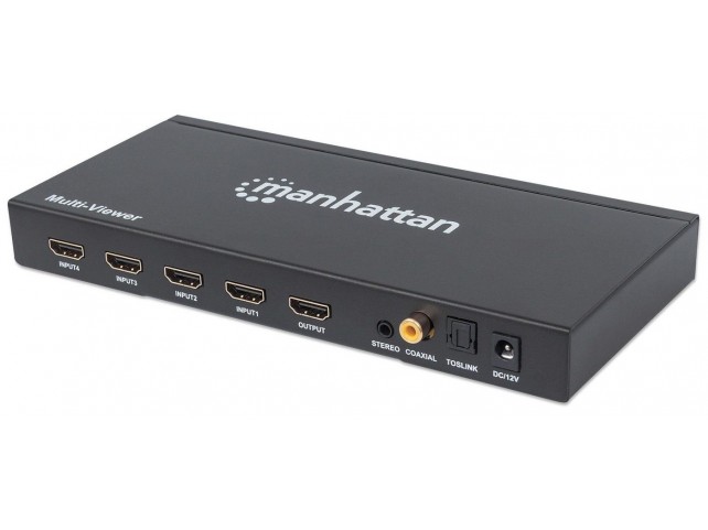 Manhattan 207881 207881 207881 207881 1080P 4-Port Hdmi Multiviewer  Switch Switch With Four