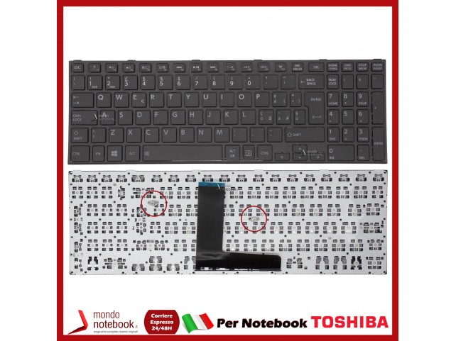 Tastiera Notebook TOSHIBA Satellite C50T-A C50-B C50D-B C55-B C55T-B R50-B (NERA)