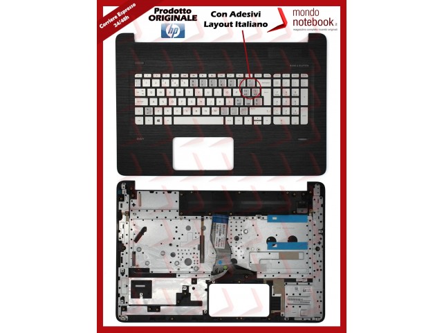 Tastiera con Top Case HP ENVY 17-N Con ADESIVI LAYOUT ITALIANO