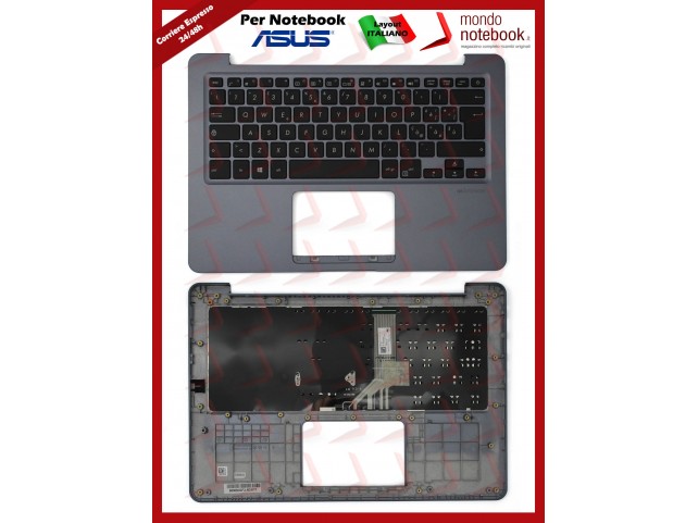 Tastiera con Top Case ASUS X411UA S410UA (Grey) - Layout Italiano