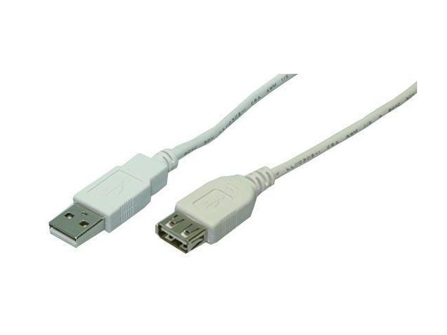 LogiLink CU0010 CU0010 CU0010 CU0010 USB A - A Ma/Fe 2.00m grey  2m USB 2.0 2 m USB A 2m